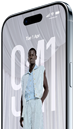 iPhone Air, front exterior, side exterior, showcasing all-screen display with Lock Screen